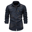 Denim Shirt | Long Sleeve | Slim Fit | Button-Up Shirt | Men's Shirt