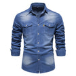 Denim Shirt | Long Sleeve | Slim Fit | Button-Up Shirt | Men's Shirt
