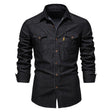 Denim Shirt | Long Sleeve | Slim Fit | Button-Up Shirt | Men's Shirt