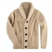 Chunky Cardigan - Warm - Button-Up - Knitted Cardigan - Men's Cardigan