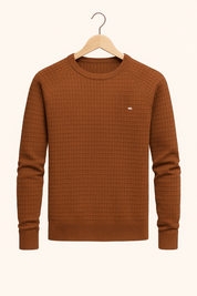 Sweater - Men's Round Neck Long Sleeve Pullover Sweatshirt