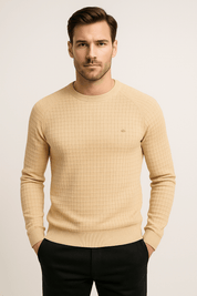 Sweater - Men's Round Neck Long Sleeve Pullover Sweatshirt