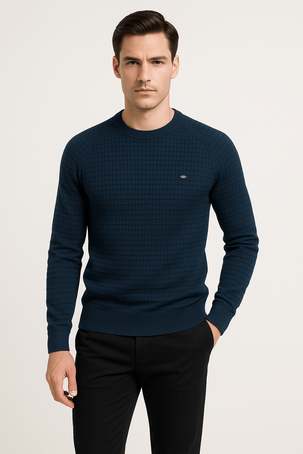 Sweater - Men's Round Neck Long Sleeve Pullover Sweatshirt