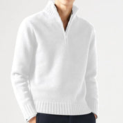 Quarter Zip Jumper - Half Zip - Knitted - Polo Sweater - Men's Knitwear