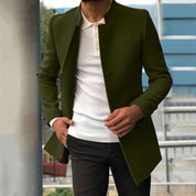 Men's Jacket - Mid Length - Spring - Blazer Jacket - Trench Coat Men