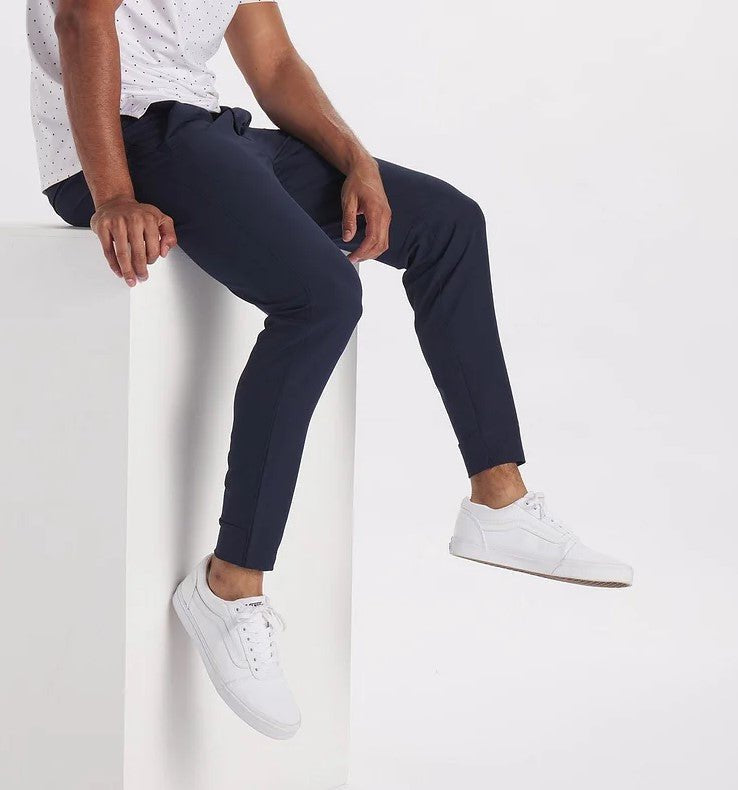 Stretch Pants - Men's Casual Elastic Waist Skinny Pants