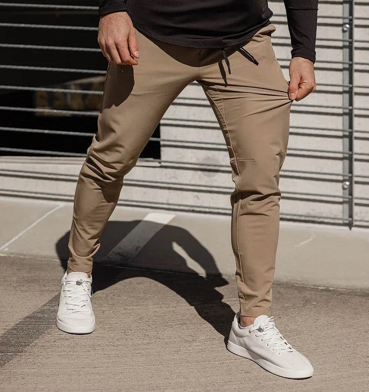Stretch Pants - Men's Casual Elastic Waist Skinny Pants