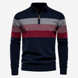 Men's Quarter Zip Sweater | Striped | Knitted | Quarter Zip Jumper | Men's Half Zip Pullover