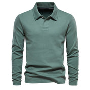 Long Sleeve Polo Shirt - Men's Classic Collared Polo Shirt
