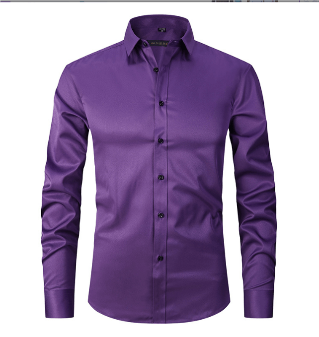 Button-Up Shirt | Long Sleeve | Slim Fit | Dress Shirt | Men's Non Iron Shirt