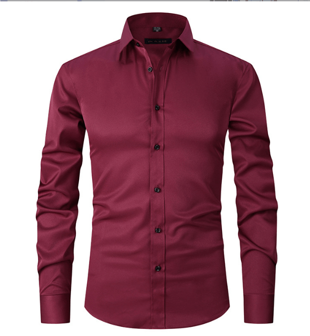 Button-Up Shirt | Long Sleeve | Slim Fit | Dress Shirt | Men's Non Iron Shirt