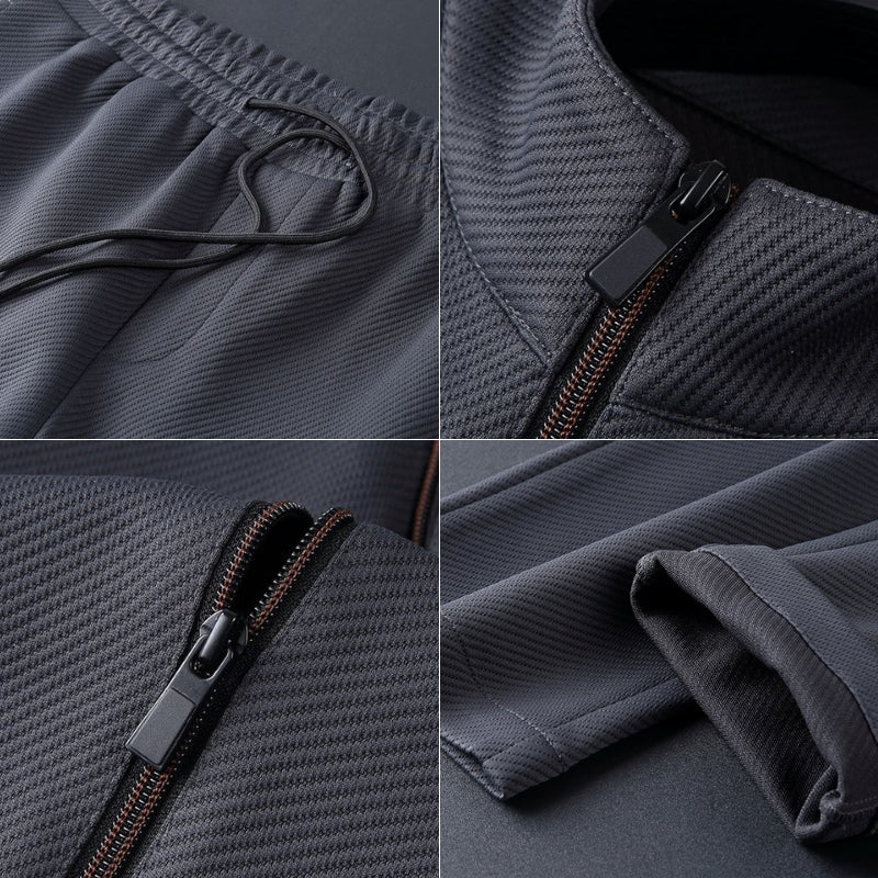 Tracksuit - Men's Zip-Up Jacket and Track Pants Activewear Set