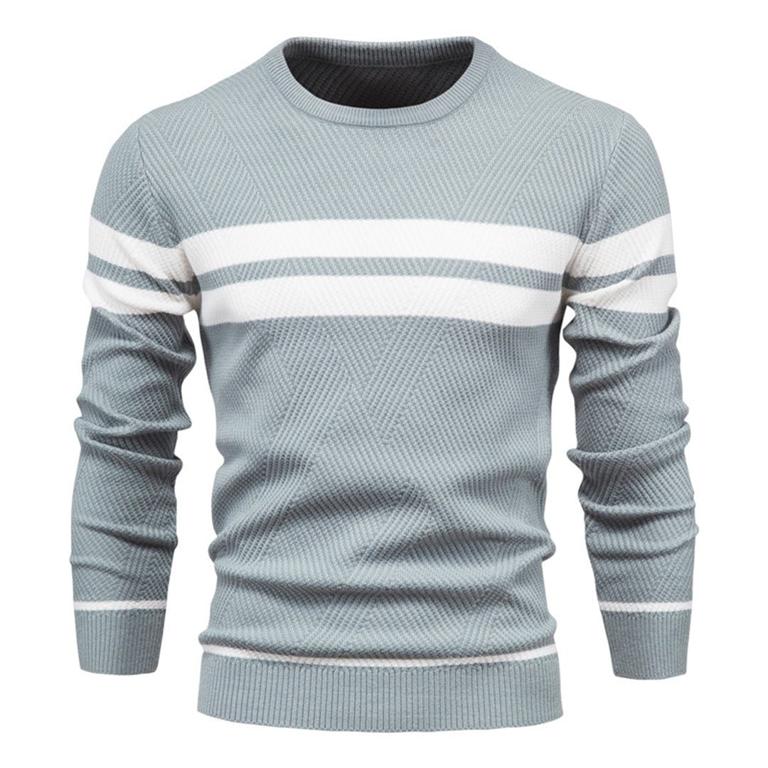 Men's Jumper | Striped | Crew Neck | Knitted Sweater | Men's Clothing