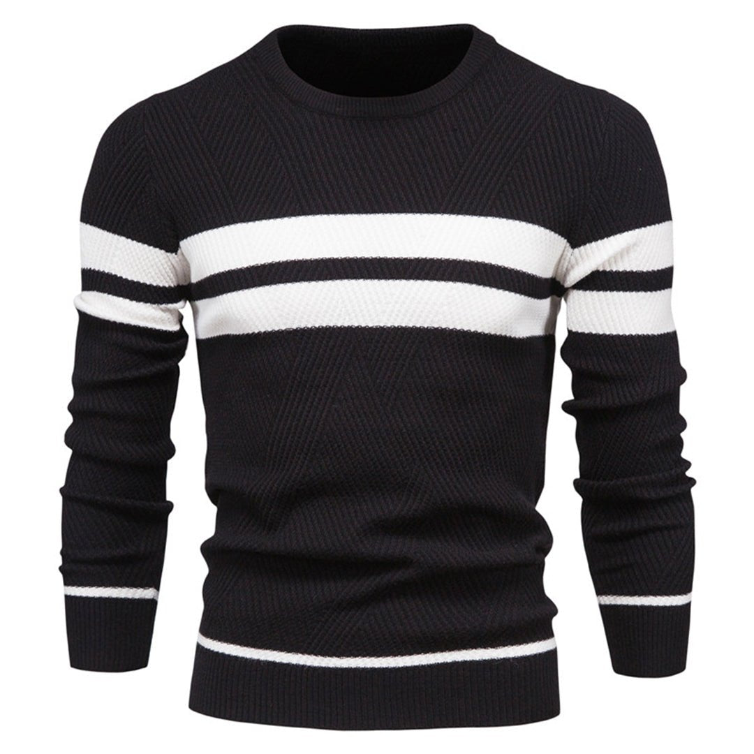 Men's Jumper | Striped | Crew Neck | Knitted Sweater | Men's Clothing