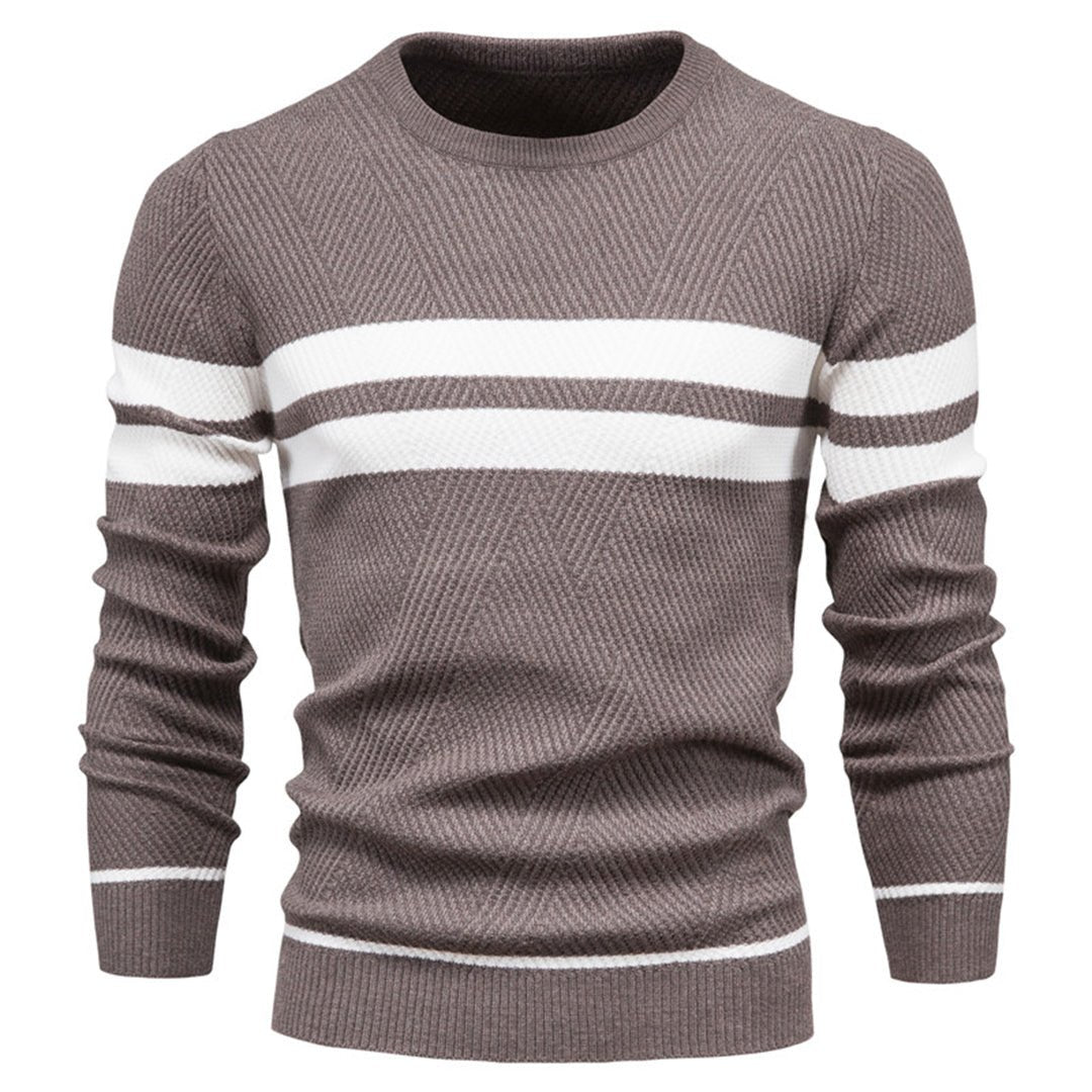 Men's Jumper | Striped | Crew Neck | Knitted Sweater | Men's Clothing
