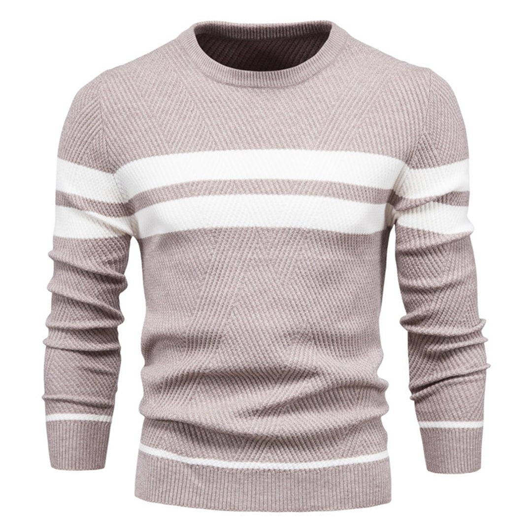 Men's Jumper | Striped | Crew Neck | Knitted Sweater | Men's Clothing