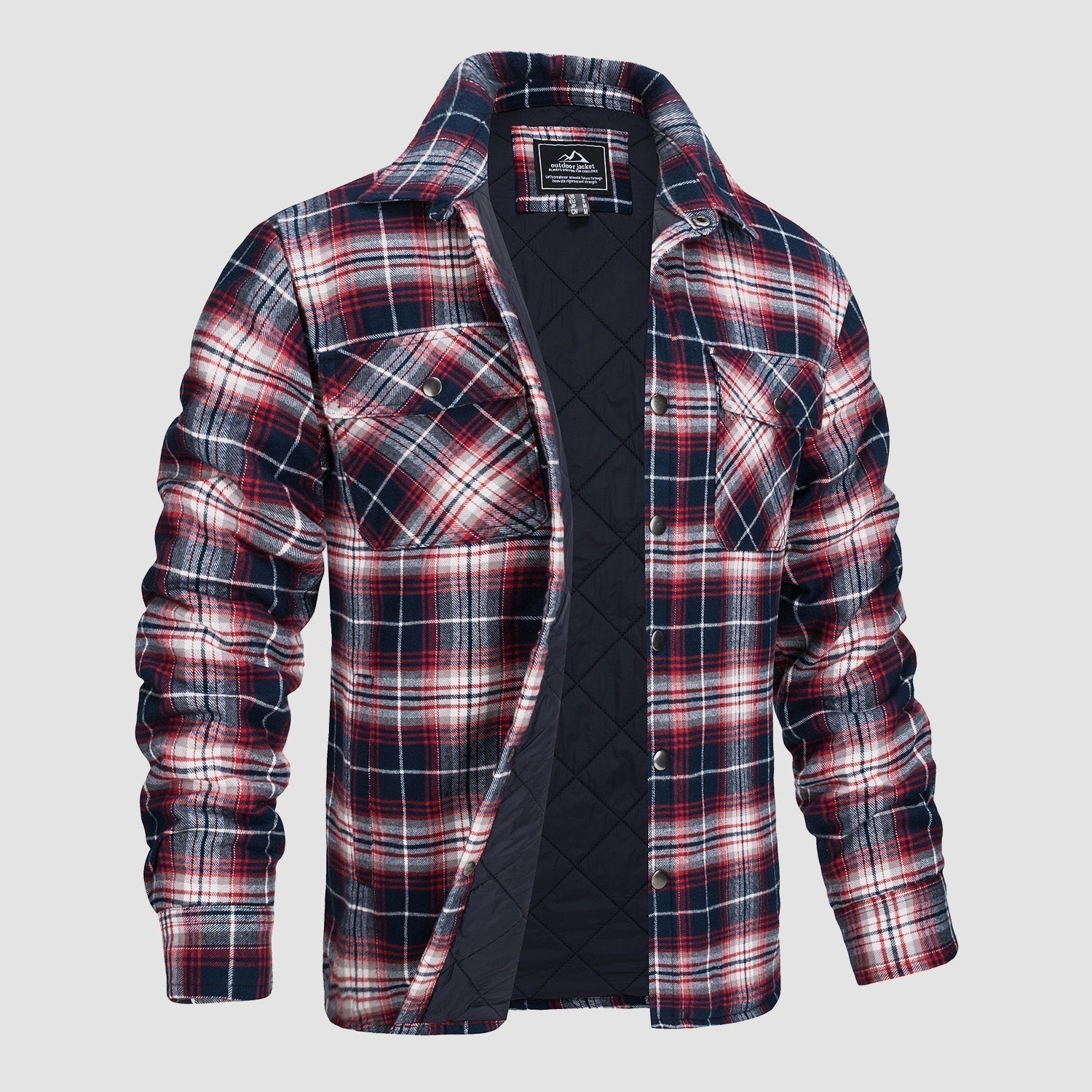 Checkered Jacket | Button-Up | Quilted Liner | Plaid Jacket | Men's Clothing 