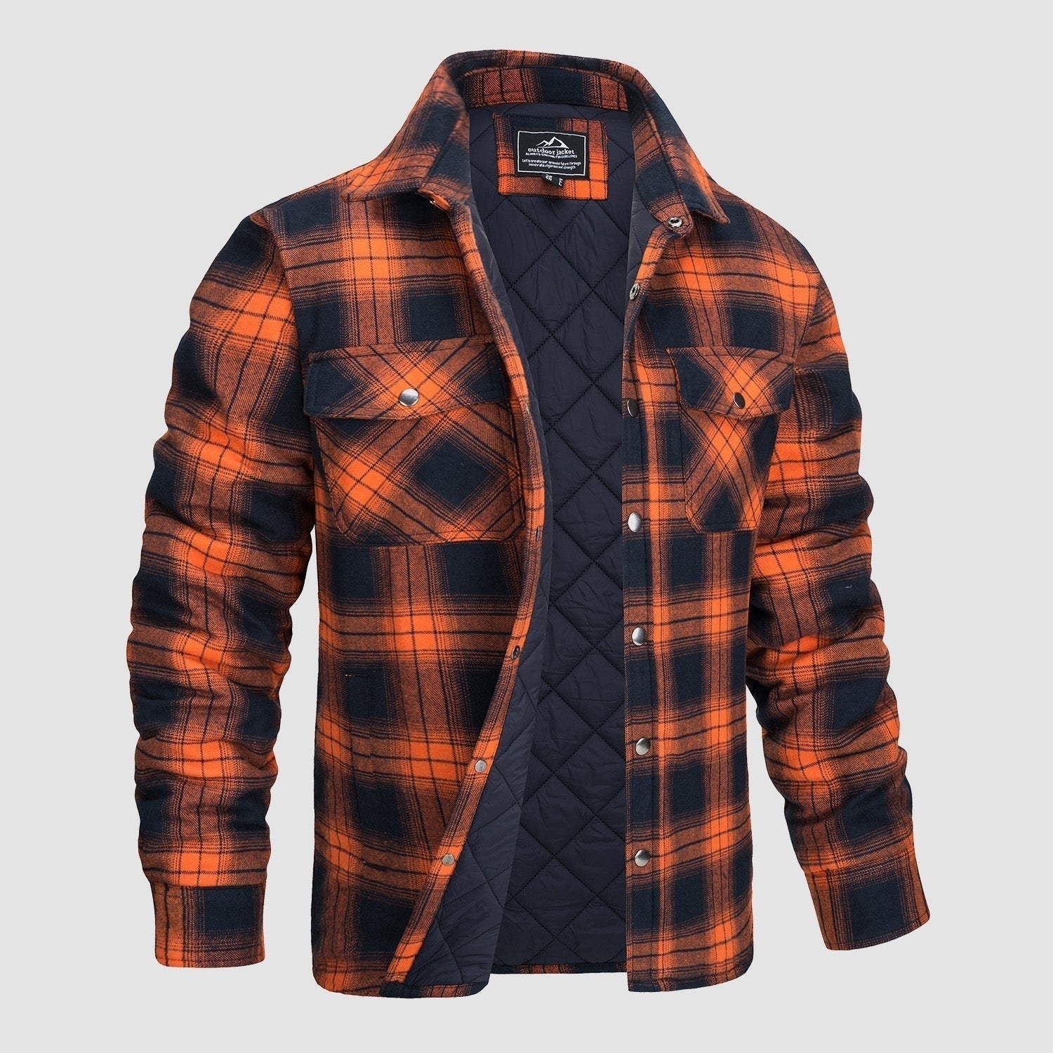 Checkered Jacket | Button-Up | Quilted Liner | Plaid Jacket | Men's Clothing 