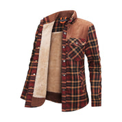 Fleece Lined Jacket | Plaid | Button-Up | Checkered Jacket | Men's Overshirt