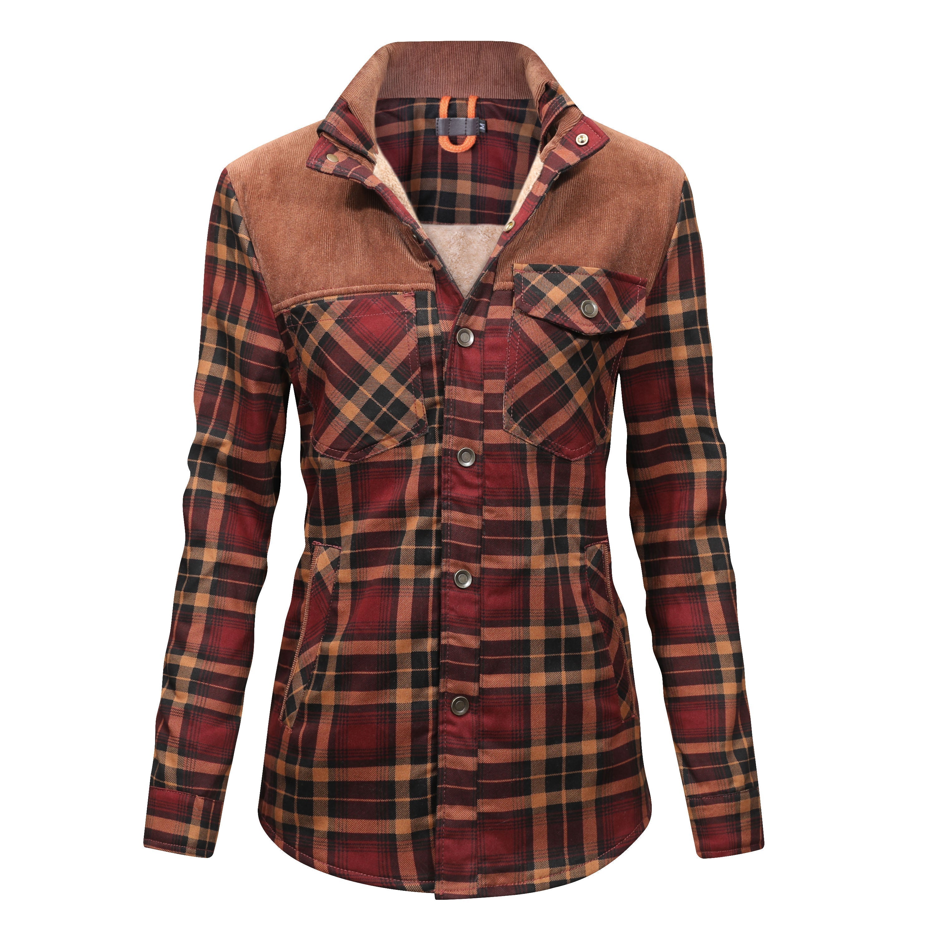 Fleece Lined Jacket | Plaid | Button-Up | Checkered Jacket | Men's Overshirt