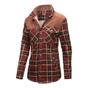 Fleece Lined Jacket | Plaid | Button-Up | Checkered Jacket | Men's Overshirt