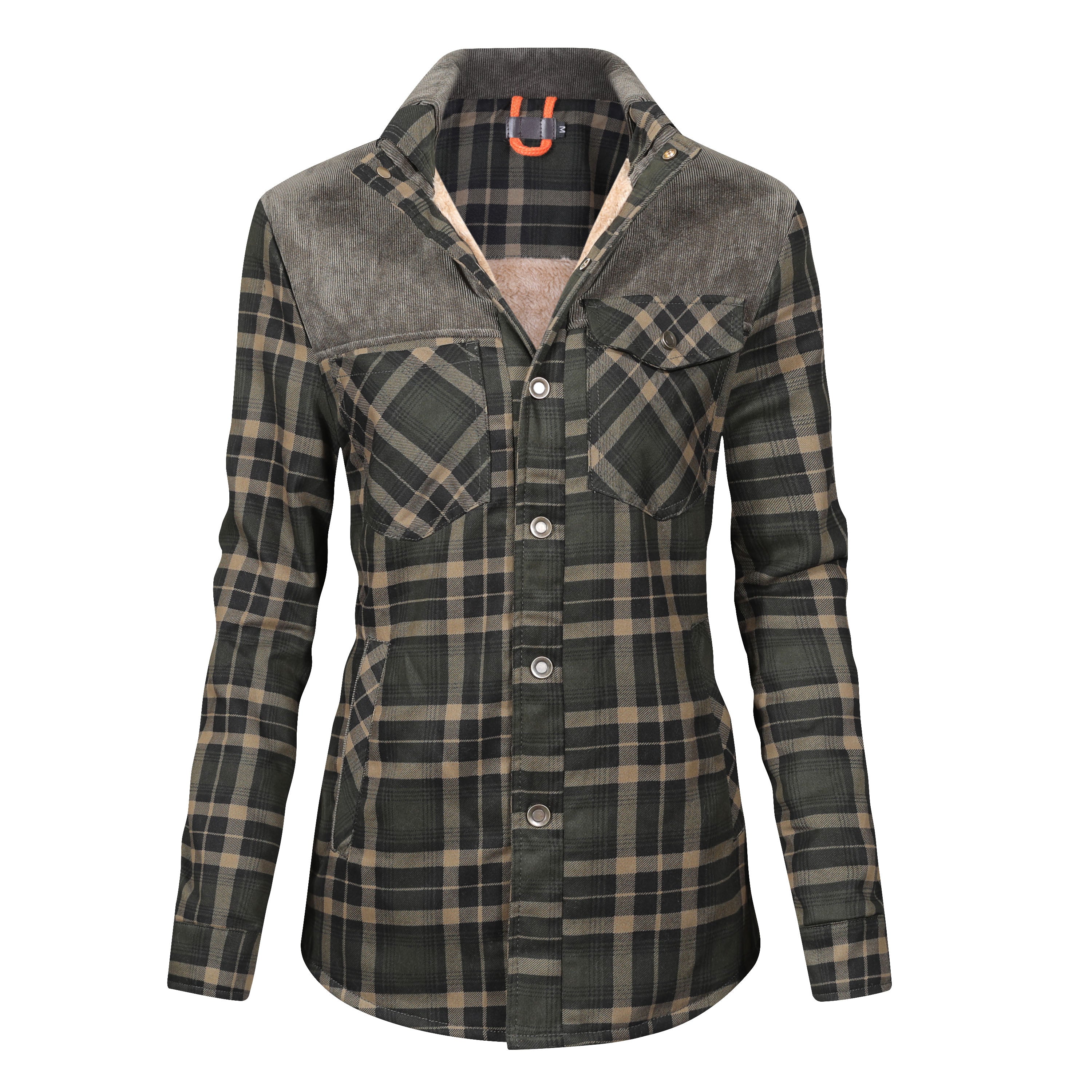 Fleece Lined Jacket | Plaid | Button-Up | Checkered Jacket | Men's Overshirt
