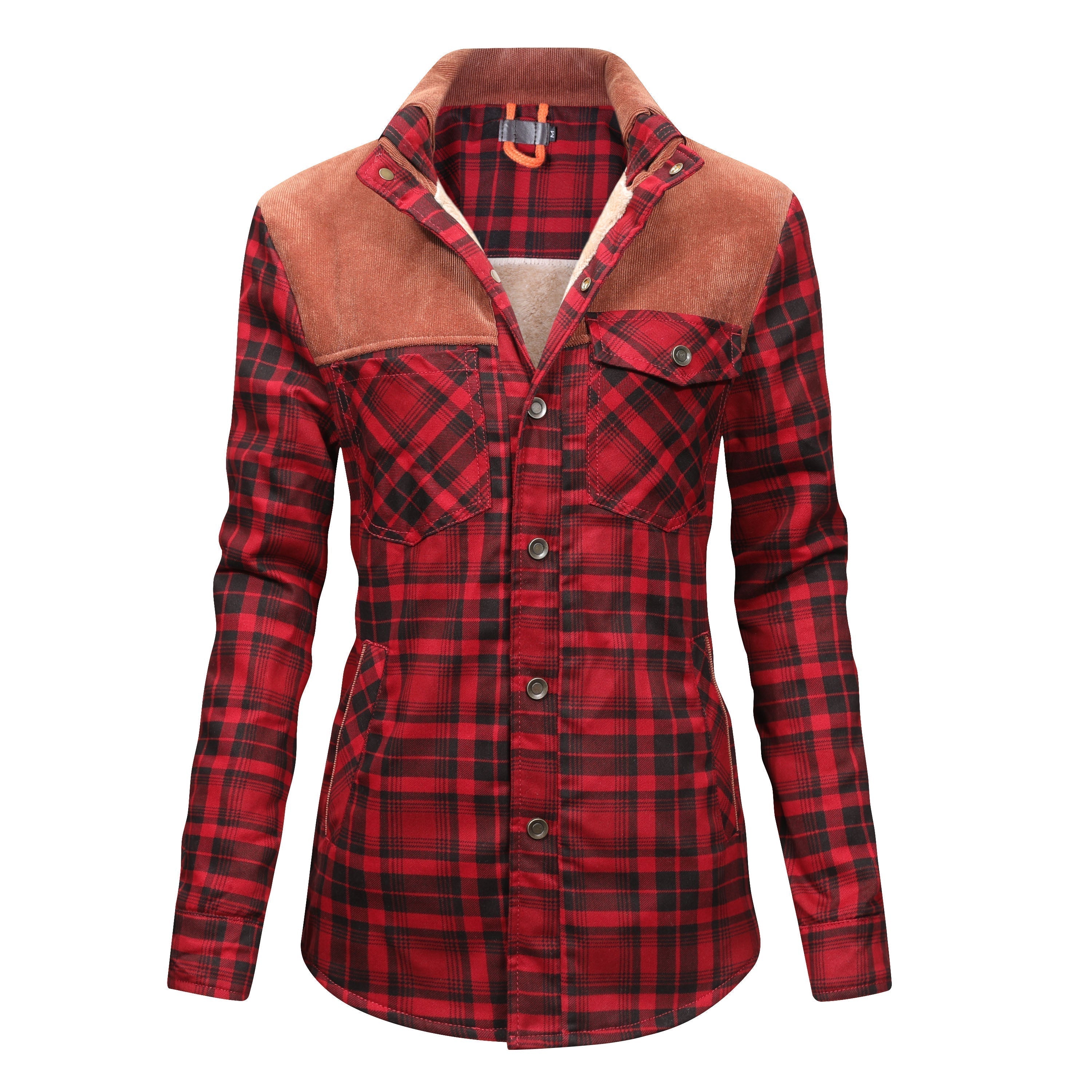 Fleece Lined Jacket | Plaid | Button-Up | Checkered Jacket | Men's Overshirt