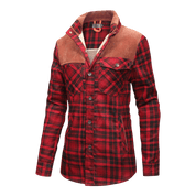 Fleece Lined Jacket | Plaid | Button-Up | Checkered Jacket | Men's Overshirt