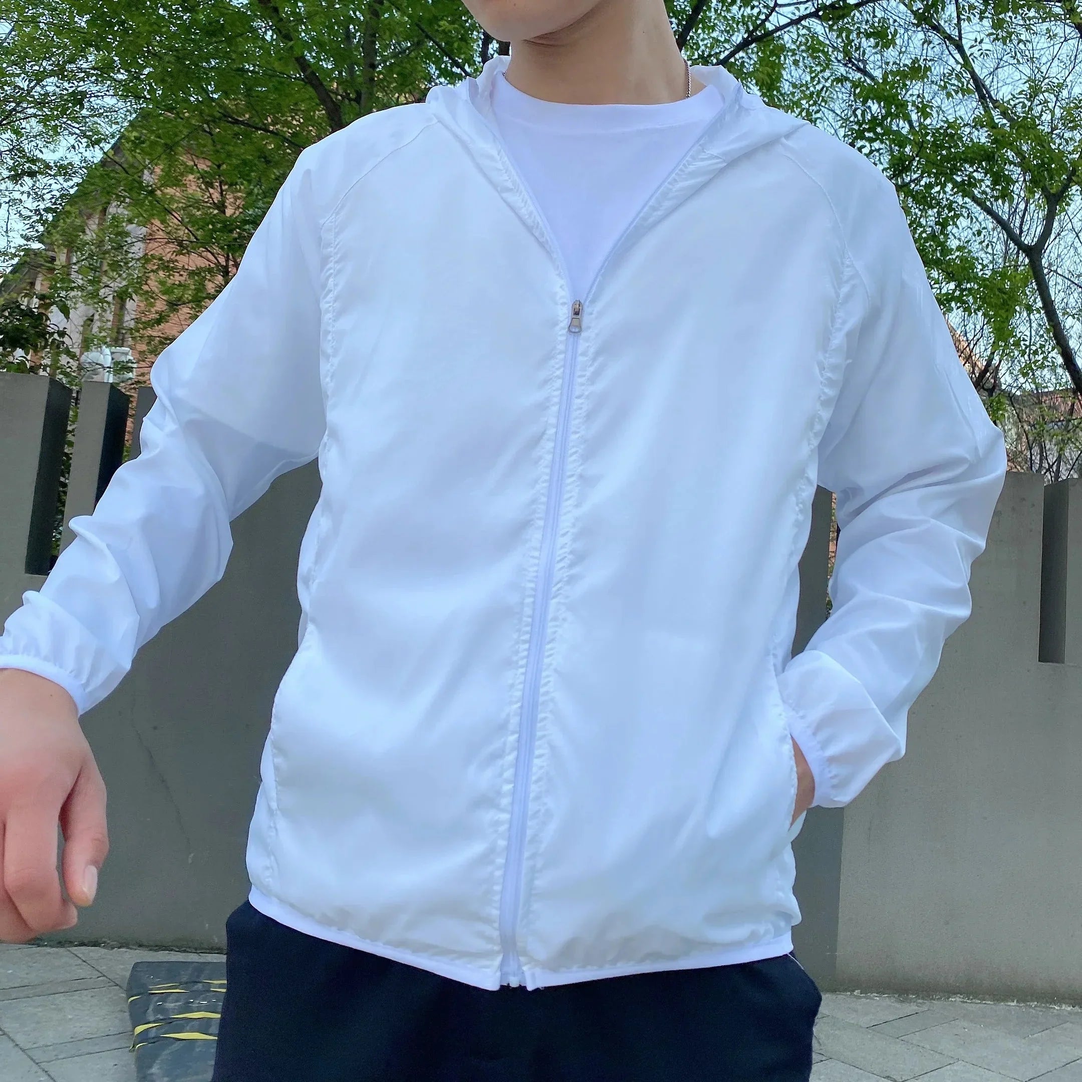 Windbreaker Jacket | Zip-Up | Hooded | Lightweight Jacket | Men's Jacket