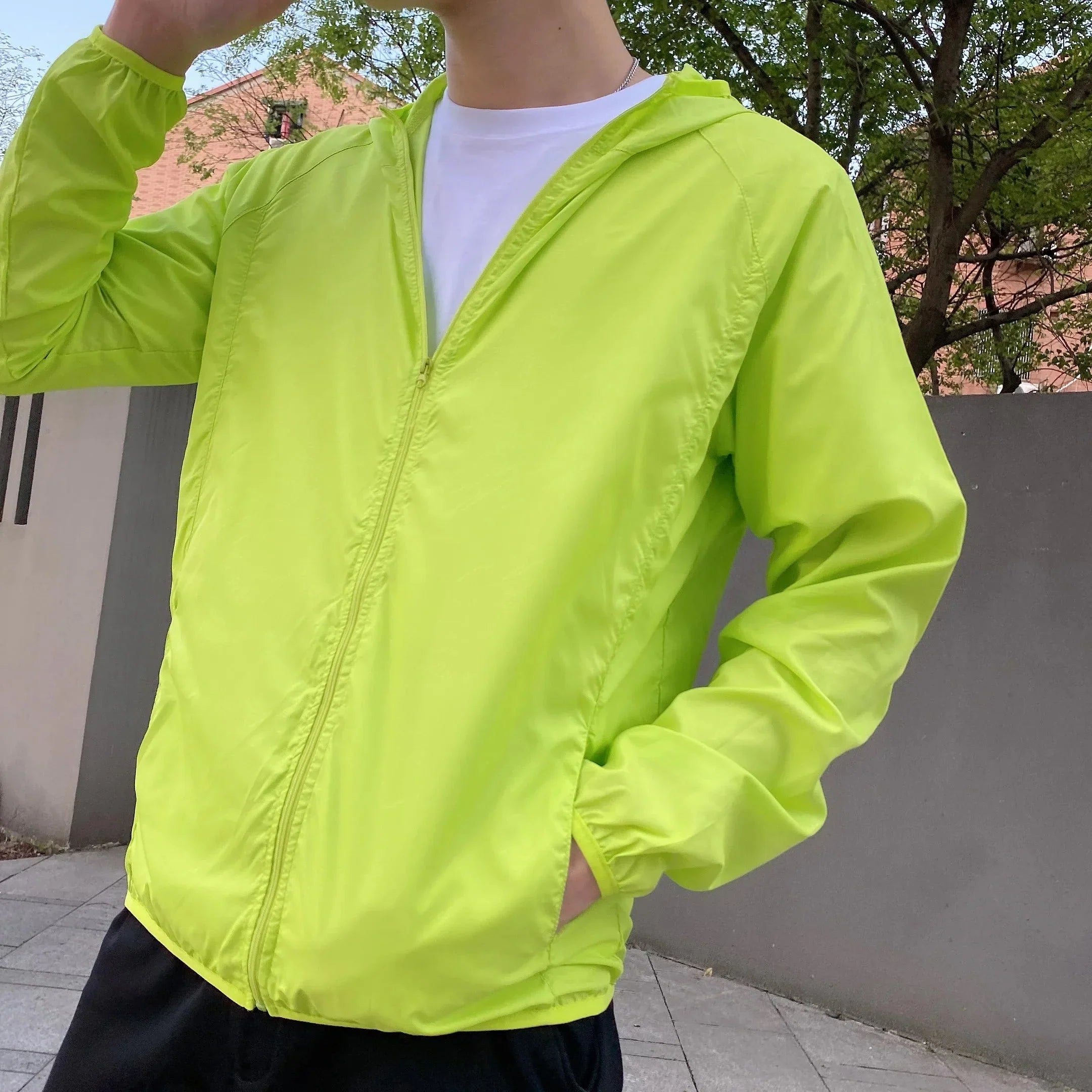 Windbreaker Jacket | Zip-Up | Hooded | Lightweight Jacket | Men's Jacket