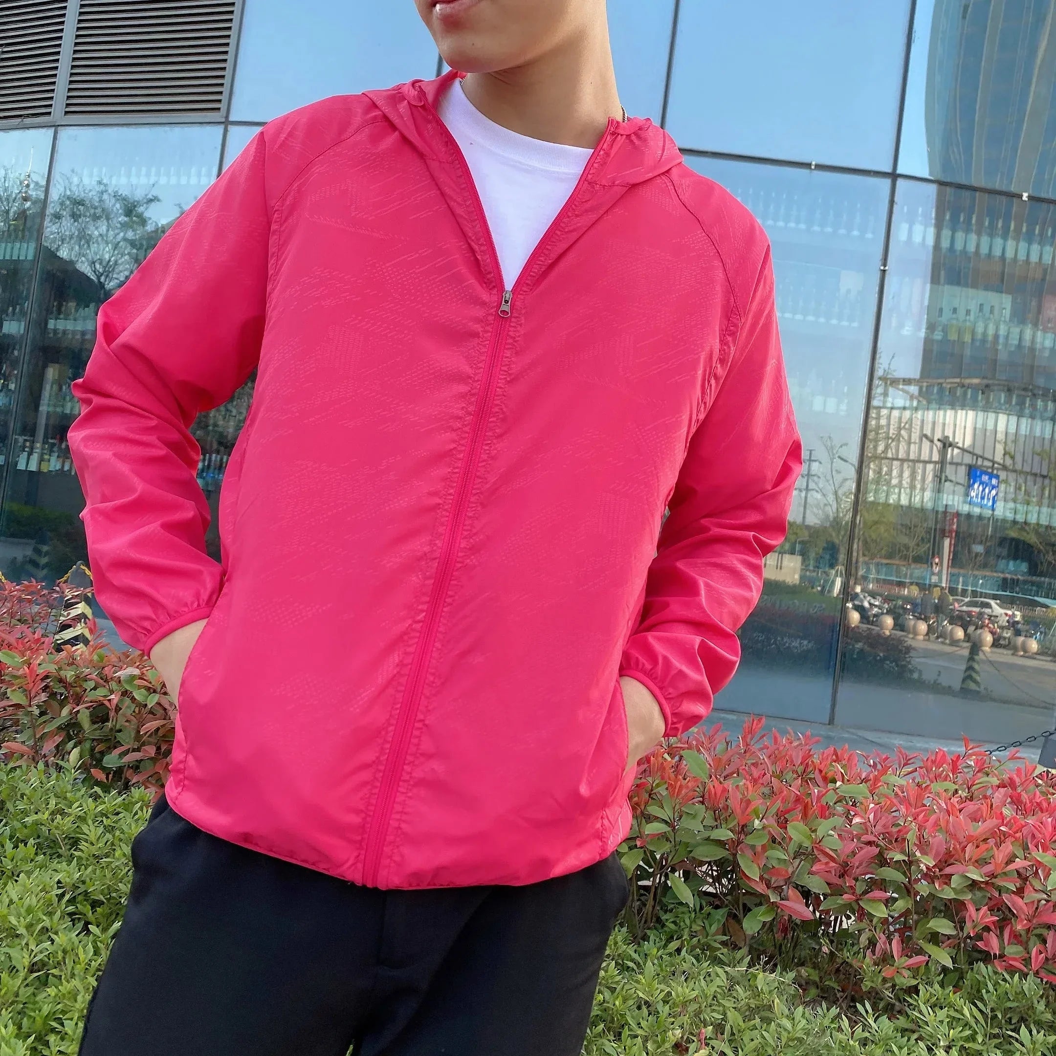 Windbreaker Jacket | Zip-Up | Hooded | Lightweight Jacket | Men's Jacket