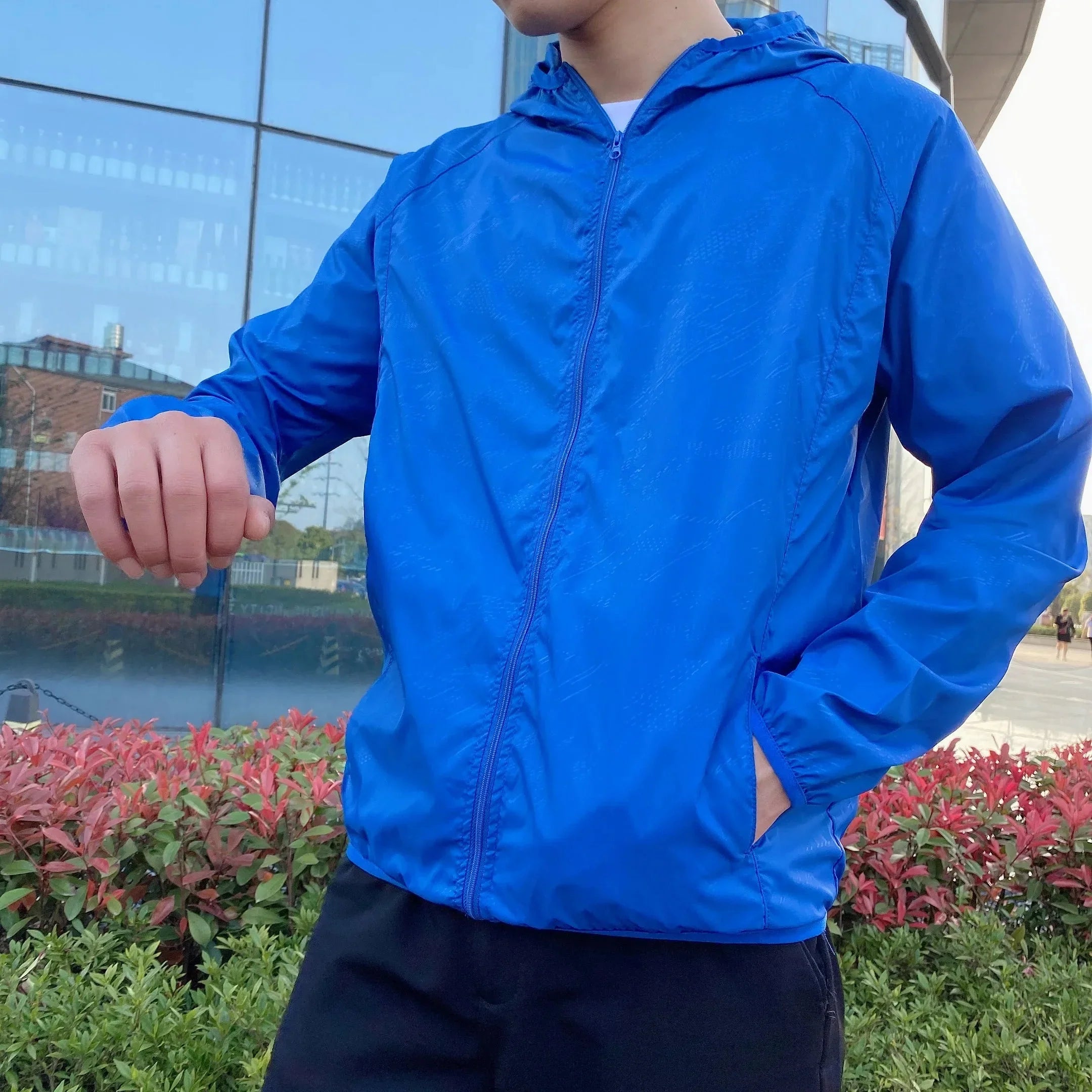 Windbreaker Jacket | Zip-Up | Hooded | Lightweight Jacket | Men's Jacket