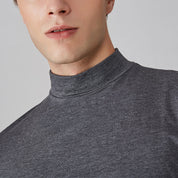 Turtleneck T-Shirt - Short Sleeve - Plain - High Neck Tee Shirts - Men's Clothing