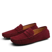 Loafers - Men's Flat Italian Style Suede Moccasins Shoes