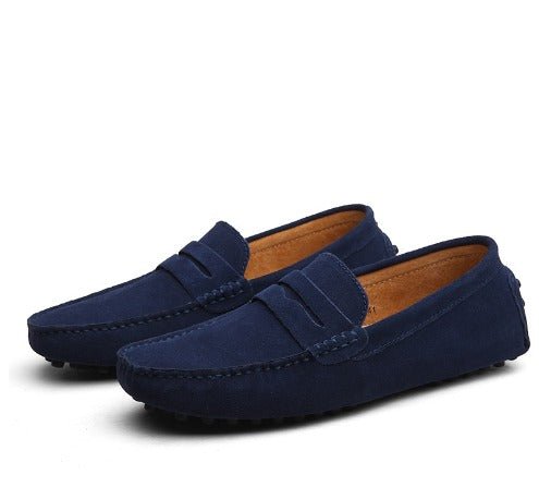 Loafers - Men's Flat Italian Style Suede Moccasins Shoes