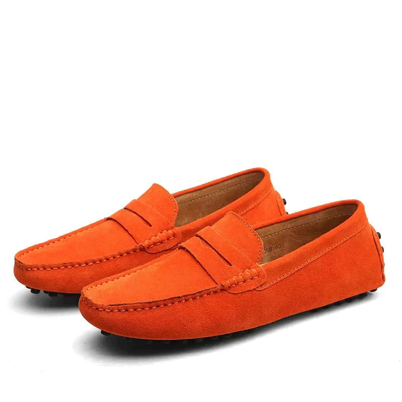 Loafers - Men's Flat Italian Style Suede Moccasins Shoes