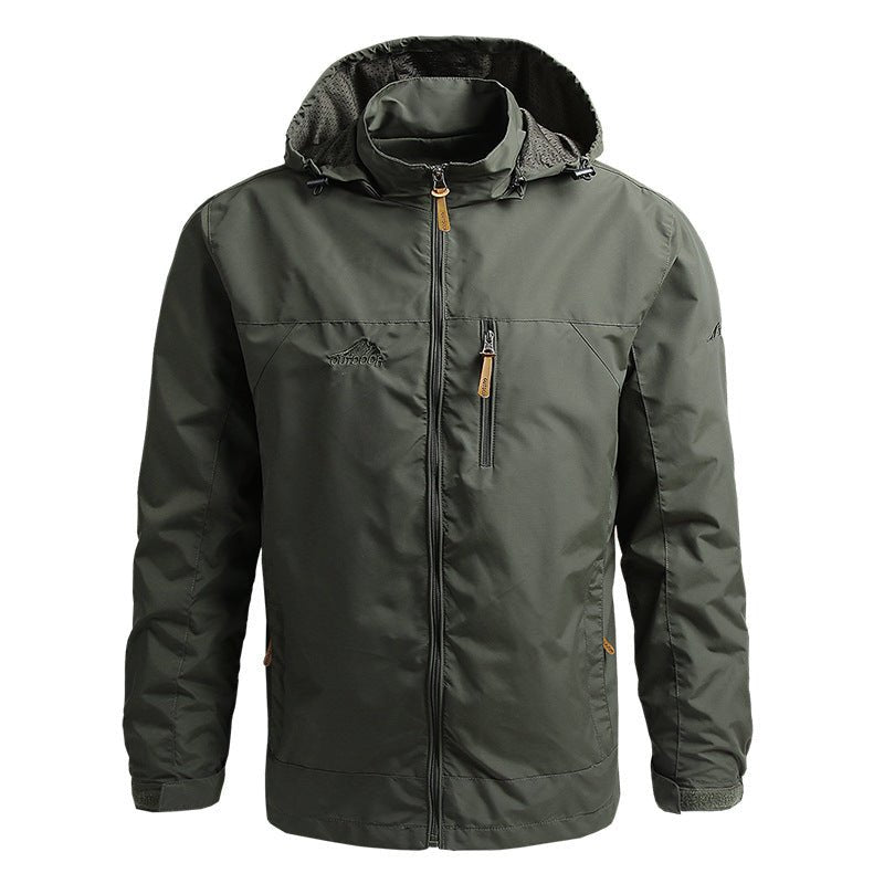 Softshell Jacket - Men's Hooded Waterproof Outdoor Windproof Jacket