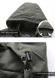 Softshell Jacket - Men's Hooded Waterproof Outdoor Windproof Jacket
