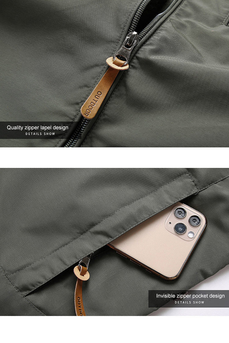 Softshell Jacket - Men's Hooded Waterproof Outdoor Windproof Jacket