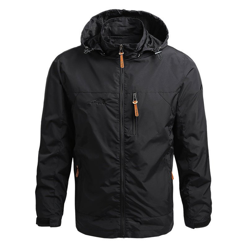 Softshell Jacket - Men's Hooded Waterproof Outdoor Windproof Jacket