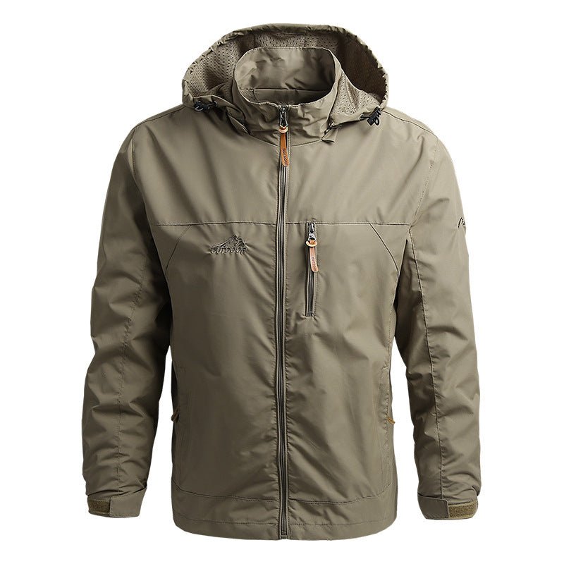 Softshell Jacket - Men's Hooded Waterproof Outdoor Windproof Jacket