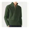 Polo Jumper - Men's Knitted Quarter Zip Sweater Pullover