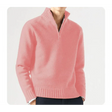 Polo Jumper - Men's Knitted Quarter Zip Sweater Pullover