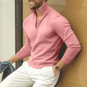 Polo Jumper | Long Sleeve | Pullover | Quarter Zip Jumper | Men's Quarter Zip Sweater
