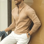 Polo Jumper | Long Sleeve | Pullover | Quarter Zip Jumper | Men's Quarter Zip Sweater