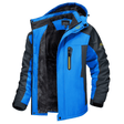 Men's Softshell Jacket - Fleece Lined - Hooded - Windbreaker Jacket - Weatherproof Jackets