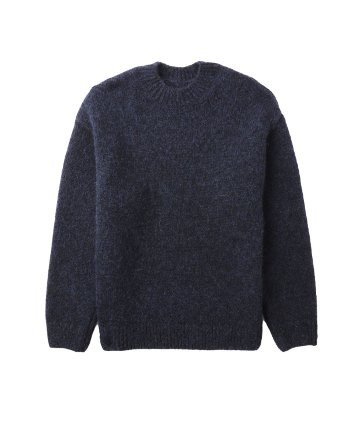 Mens oversized textured wool blend knit jumper
