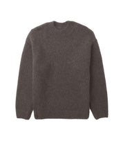 Mens oversized textured wool blend knit jumper Light Taupe