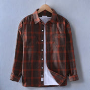 Flannel Shirt - Men's Long Sleeve Plaid Button-Up Shirt