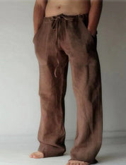 Linen Trousers - Loose Fit - Drawstring - Summer Pants - Men's Linen Pants